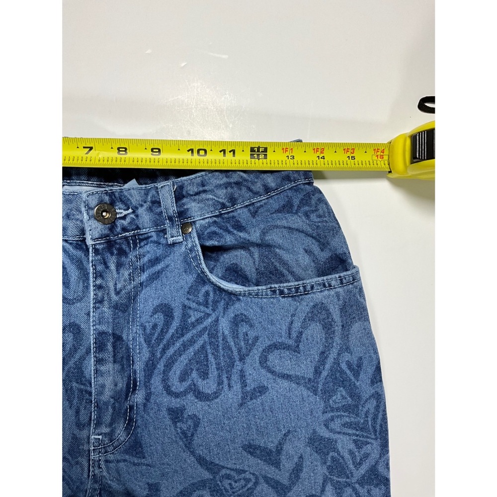 The Ragged Priest Crush Jeans High Waisted Straight Leg Womens 28 Wavy Heart - Picture 5 of 16